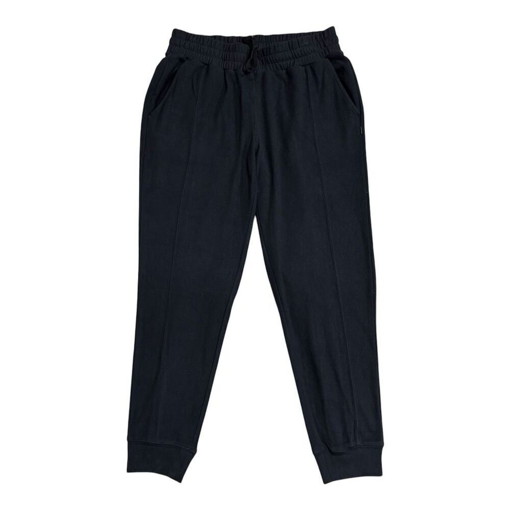 Mondetta Women's Fleece Jogger Pants Black Size M Casual Elastic Stretch Waist